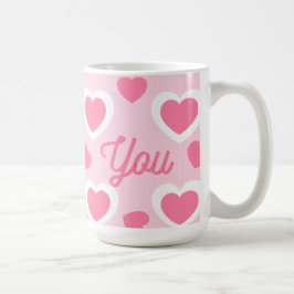 Taza De Café diseño de corazones beligerantes y lindos