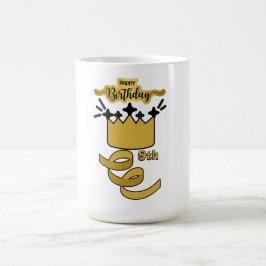 Taza De Café Diseño de Corona de Rey Personalizada para 9º Cump