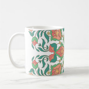 Taza De Café Diseño de cosecha floral oriental