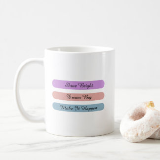 Taza De Café Diseño de Cota Personalizada de Frase Motivacional