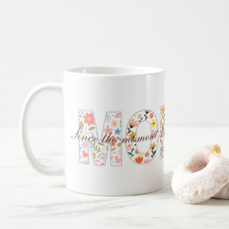Taza De Café Diseño de Cota Sentimental Floral de Pastel Mamá