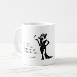 Taza De Café Diseño de cotización de estilo glam personalizado