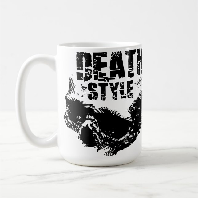 Taza De Café Diseño de cráneo de estilo de muerte (Izquierda)