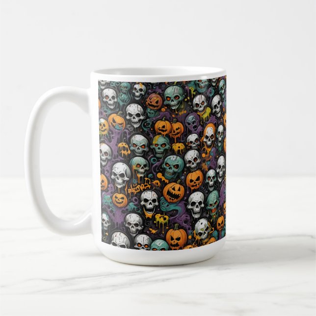 Taza De Café Diseño de cráneos de graffiti (Izquierda)