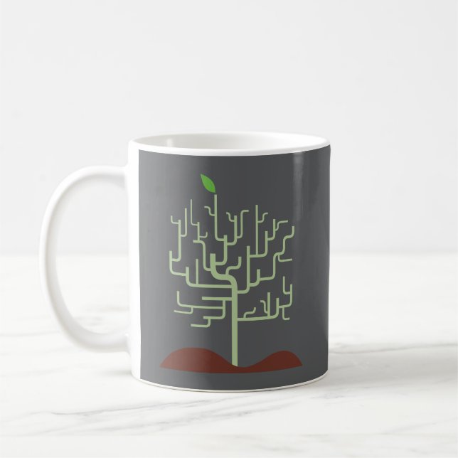 Taza De Café Diseño de crecimiento de metamorfosis simbólica (Izquierda)