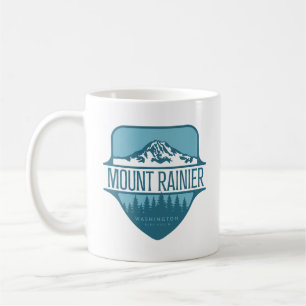 Taza De Café diseño de cresta de la montaña Mount Rainier Washi