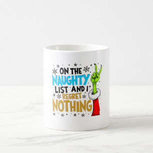 Taza De Café Diseño de criatura de Navidad de lista traviesa az