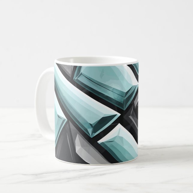 Taza De Café Diseño de cristal geométrico (Anverso izquierdo)