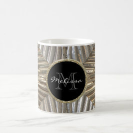 Taza De Café Diseño de cristal metálico del oro de plata