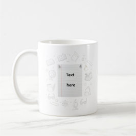 Taza De Café Diseño de cuaderno de garabatos para la escuela Re