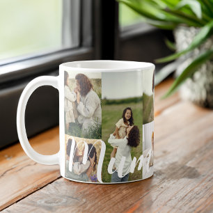Taza De Café Diseño de cuadrícula de fotos de Mamá de guión ele