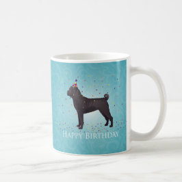 Taza De Café Diseño de cumpleaños de Black Shar Pei