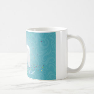 Taza De Café Diseño de cumpleaños feliz del perro esquimal esta