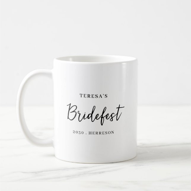 Taza De Café Diseño de dama de honor con letra script minimalis (Izquierda)