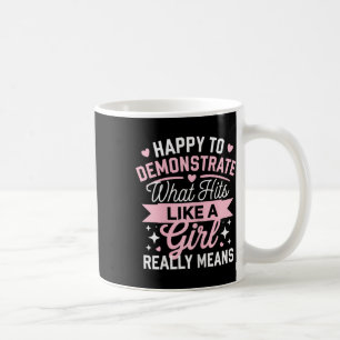 Taza De Café Diseño de Declaración de Chica de Karate Poderosa