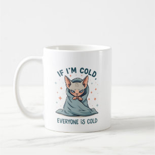 Taza De Café Diseño de dibujos animados de humor frío de gato S