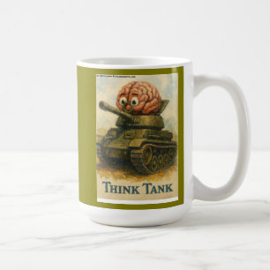 Taza De Café Diseño de Dibujos Animados del Tanque de Pensamien