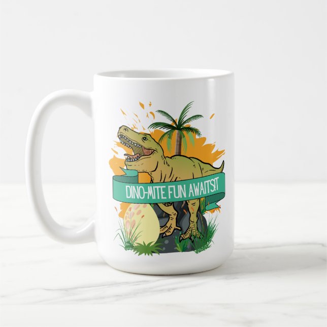 TAZA DE CAFÉ DISEÑO DE DINOSAUR (Izquierda)