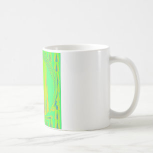 Taza De Café Diseño de diseño de diseño de patrones de neón geo