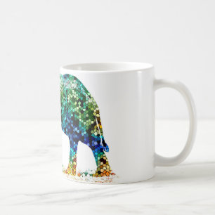 Taza De Café Diseño de elefantes mosaicos 36