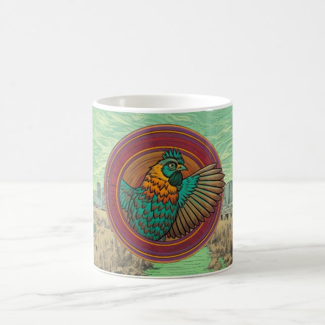 Taza De Café diseño de emblema de pollo (Centro)