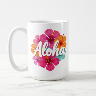 Taza De Café Diseño de ensueño hawaiano Aloha Hibiscus Hawaii V