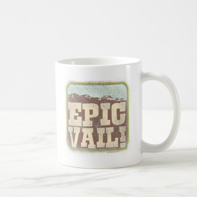 Taza De Café Diseño de Epic Vail Fun Travel Personalizado (Derecha)