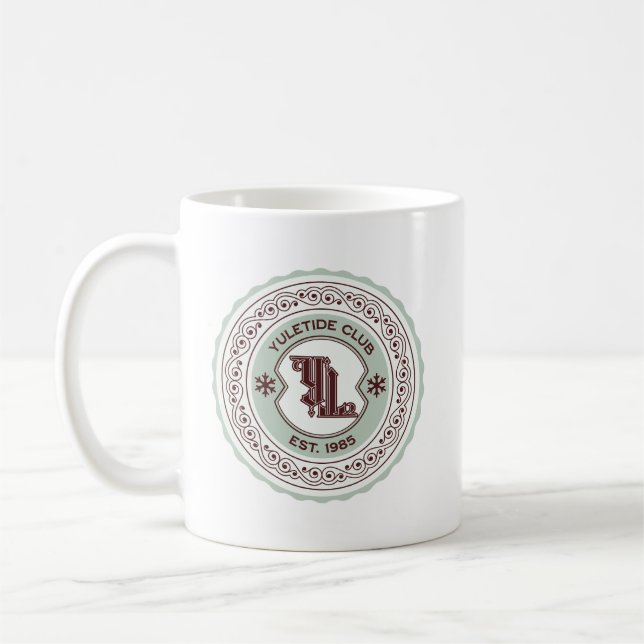 Taza De Café Diseño de Escudo de vacaciones Yuletide Club EST.  (Izquierda)