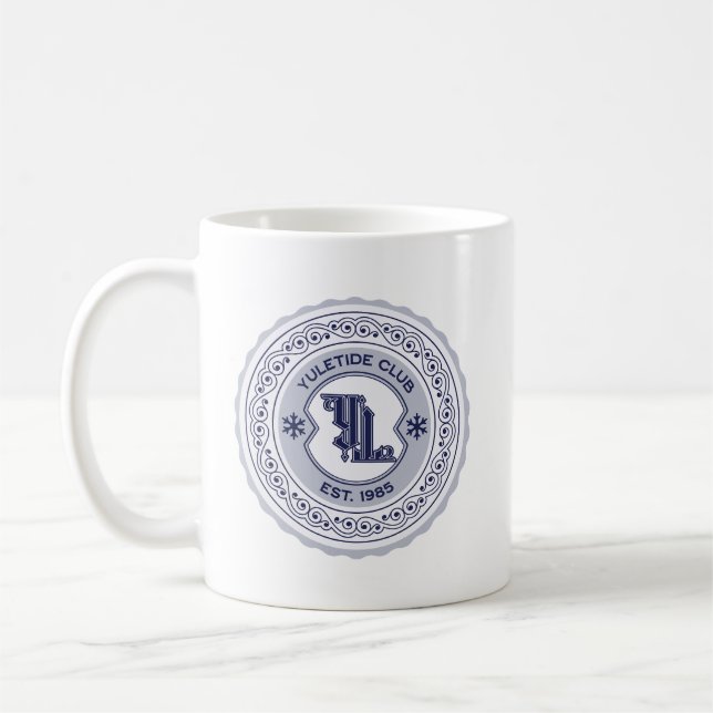 Taza De Café Diseño de Escudo de vacaciones Yuletide Club EST.  (Izquierda)