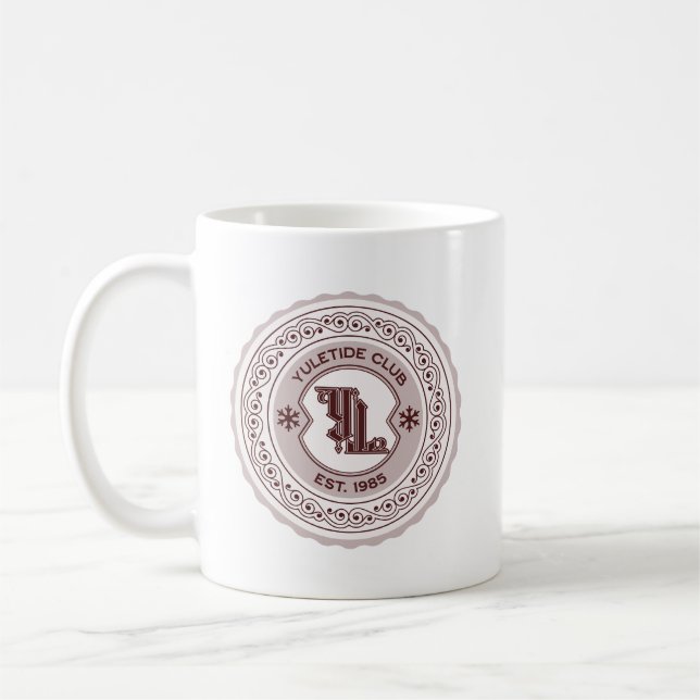 Taza De Café Diseño de Escudo de vacaciones Yuletide Club EST.  (Izquierda)