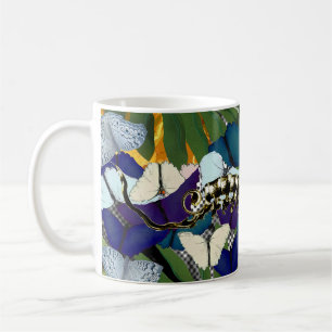 Taza De Café diseño de esqueleto botánico vintage