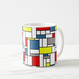 Taza De Café Diseño de estilo mondriano