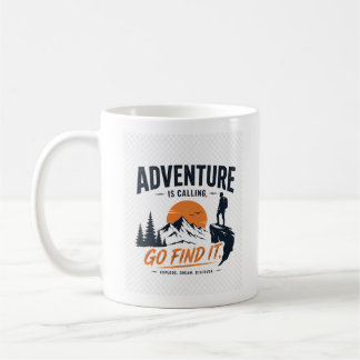 Taza De Café Diseño de explorador de aventuras y al aire libre