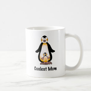 Taza De Café Diseño de familia de pingüinos de la mamá más geni