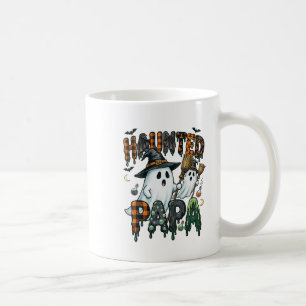 Taza De Café Diseño de fantasma de Halloween del papá embrujado