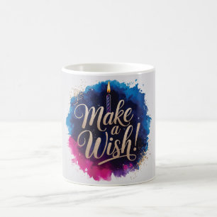 Taza De Café Diseño de Feliz Cumpleaños Neon