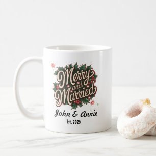 Taza De Café Diseño de feriado para las parejas con mora casada