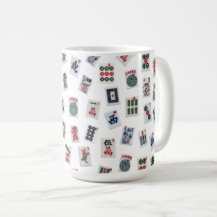 Taza De Café diseño de fichas de MahJongg