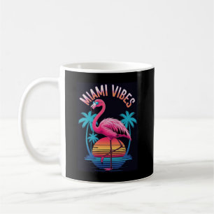 Taza De Café Diseño de flamenco de verano de Miami Vibes-63454