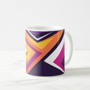 Taza De Café Diseño de flecha geométrica colorida