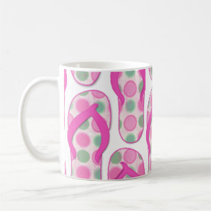 Taza De Café Diseño de flop con puntas de polka rosa