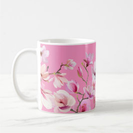 Taza De Café Diseño de flores de Sakura rosadas 