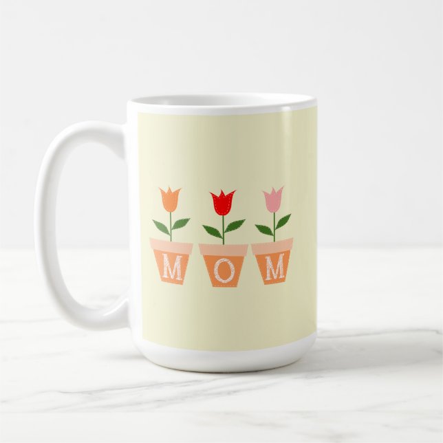 Taza De Café Diseño de flores para mamá (Izquierda)