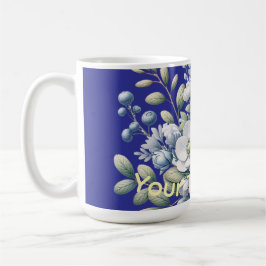 Taza De Café Diseño de flores personalizado