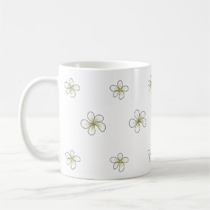 Taza De Café Diseño de flores Plumeria