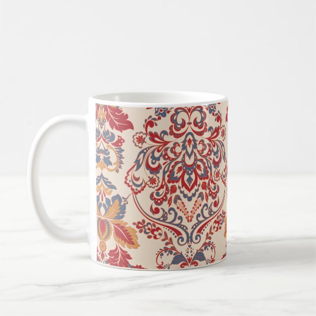 Taza De Café Diseño de fondo de escritorio barroco floral vinta (Izquierda)