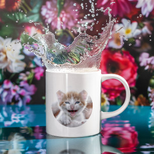 Taza De Café Diseño de Foto Simple de Dos Círculos