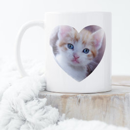 Taza De Café Diseño de foto simple de dos corazones