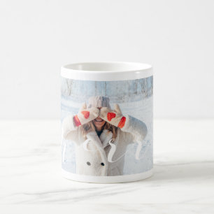 Taza De Café Diseño de fotos completas y simples con guión de m