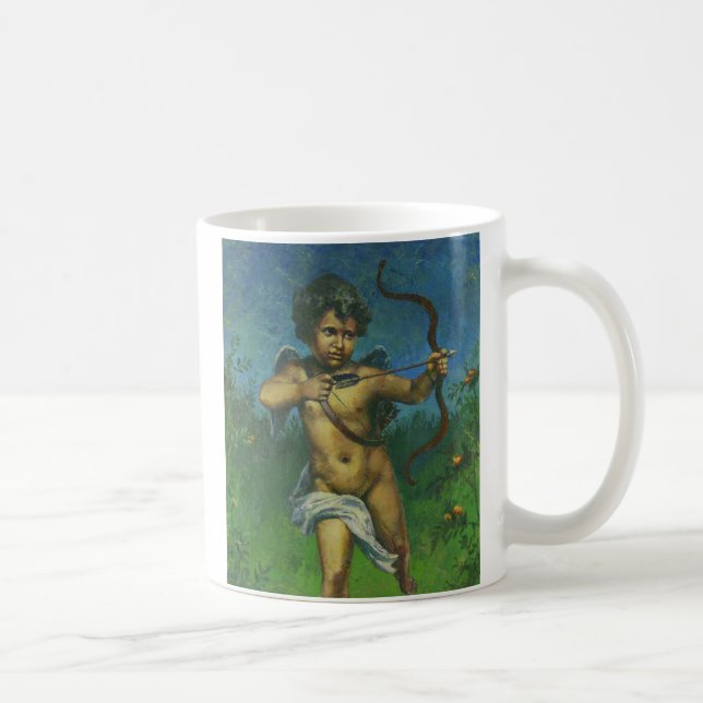 Taza De Café Diseño de fresco cupido (Derecha)